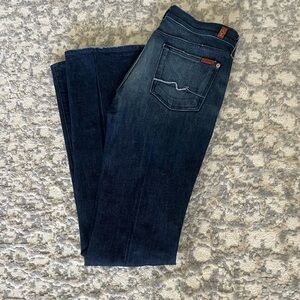 7 For All Mankind Dark Blue Boot Cut Jeans